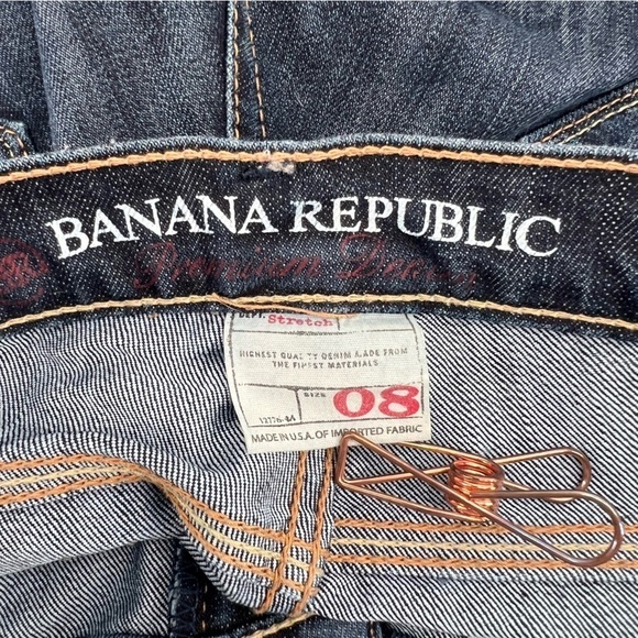 Banana Republic Modern Boot Cut Frayed Hem Jeans Size 8 Women’s - Picture 2 of 6